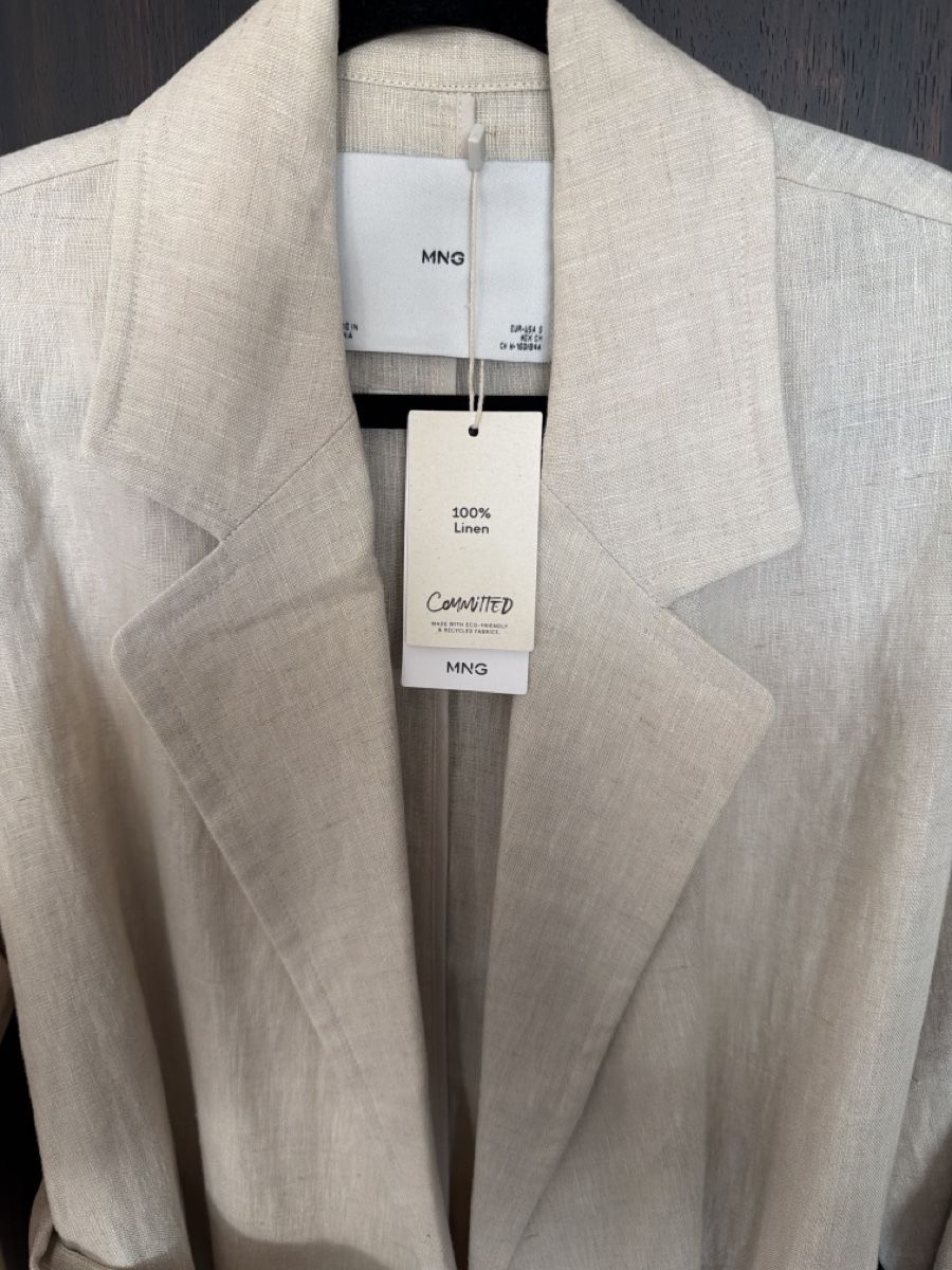Mango Giacche: Neu Leinen Jacke Damen – Nuovo (secondo la descrizione) da Herrliberg venduto da faca_30 1