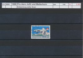 1988 Pro Aero "Ju 52 vor Matterhorn", gestempelt