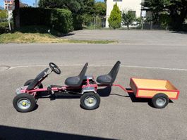 Gokart mit 2 Sitzen & Anhänger – Spass für Gross und Klein
