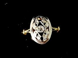 1124_Ring mit 1 Diamant-Rose - 30er Jahre