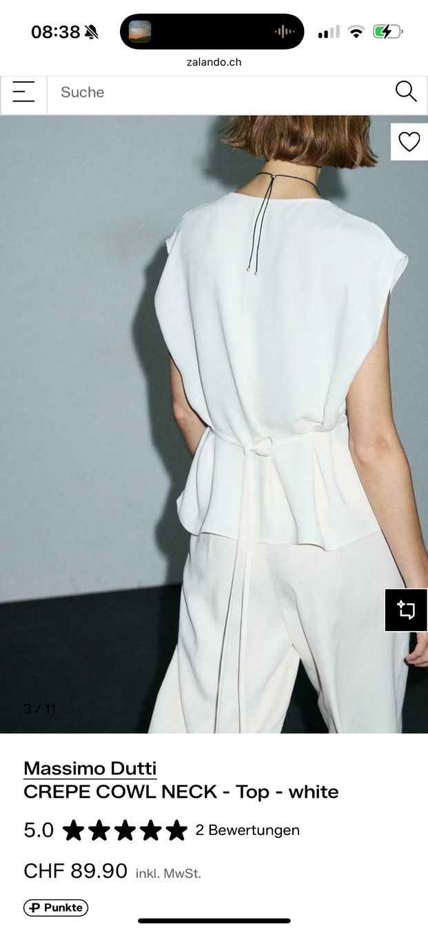 Massimo Dutti Top: Elegantes Oberteil von Massimo Dutti – Nuovo e nell'imballaggio originale da Hünenberg See venduto da jea_s5nn 1