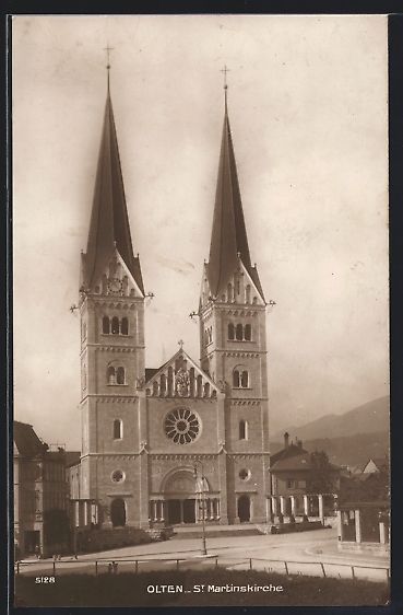 Cartoline postali: AK Olten, St. Martinskirche – Usato da Berlin venduto da bartko-reher