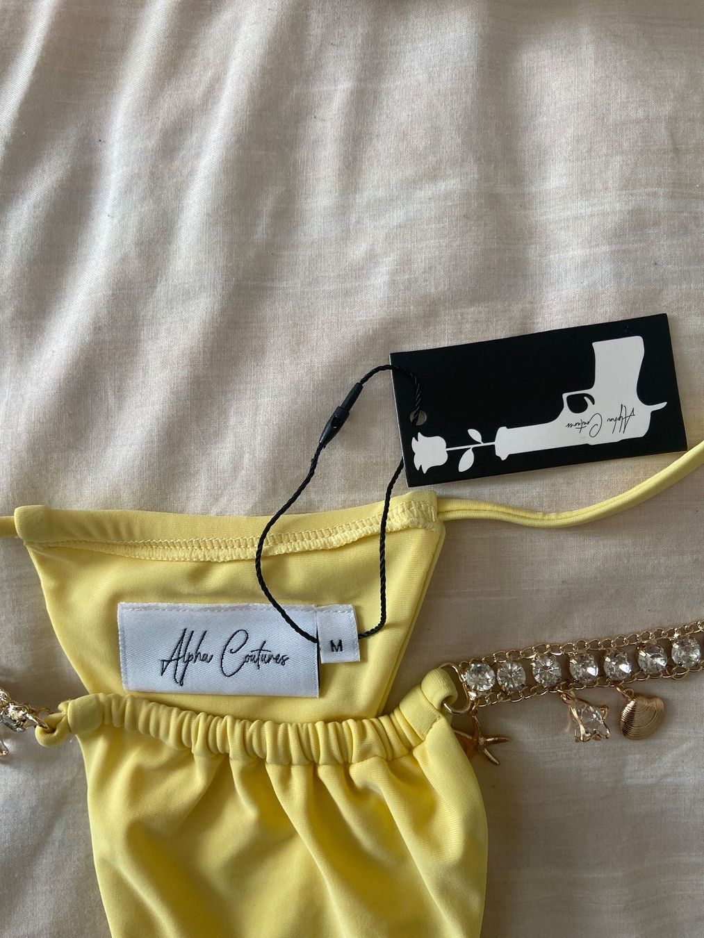 Costumi da bagno & Bikini: Alpha Coutures - Bikini Sol Bralette und Slip, Gr. S/M – Difettoso da Zürich venduto da dedasiba 6