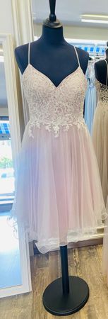 Kleid kurz rosa Spitzenoberteil Tüllrock Grösse 34 NEU