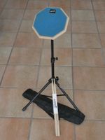 Keepdrum Practice Pad 8" Blau + Stativ + Drumsticks + Tasche