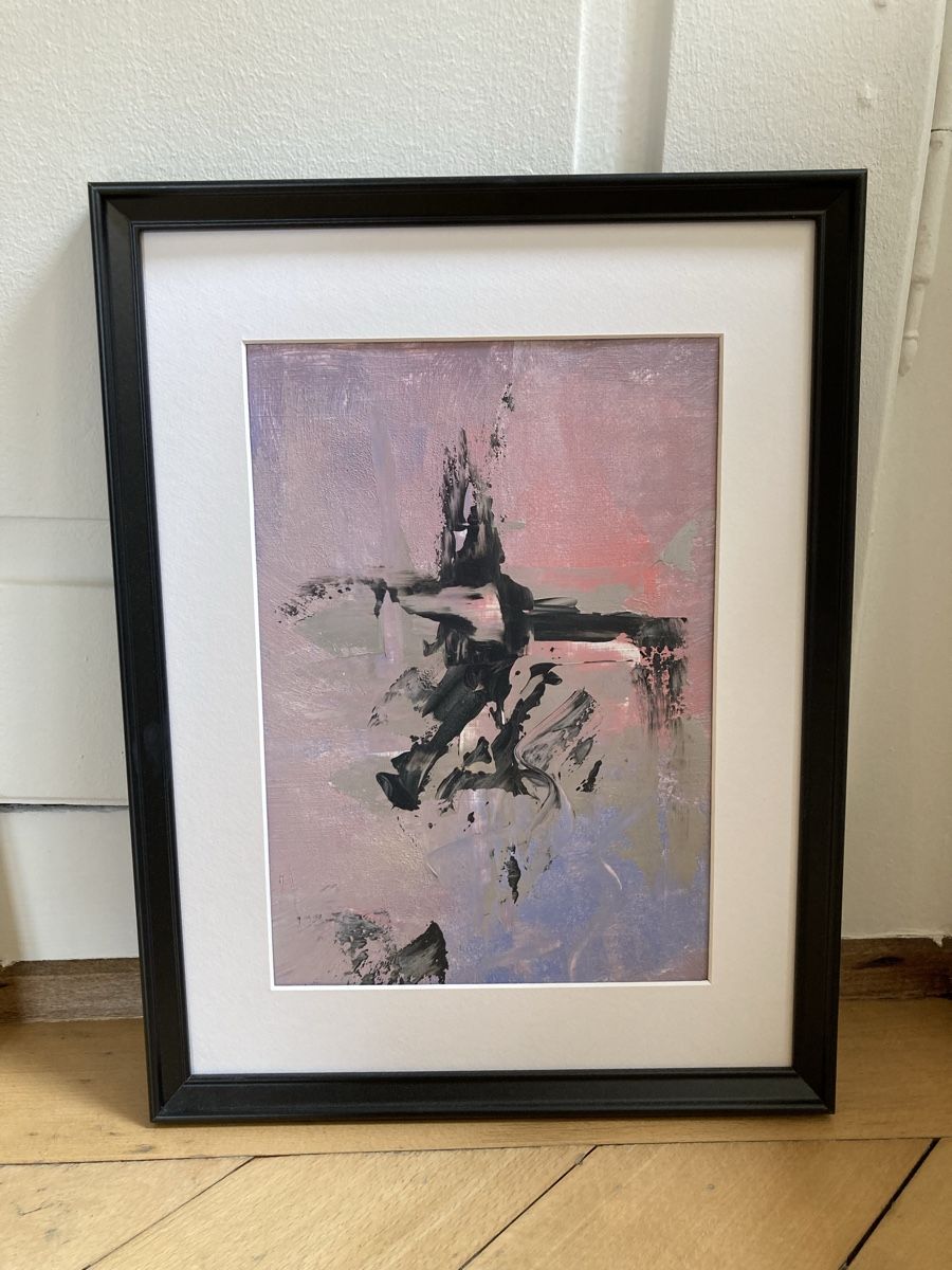 Dipinti: Abstract Framed Painting 32x42cm – Nuovo e nell'imballaggio originale da Zürich venduto da Asybb