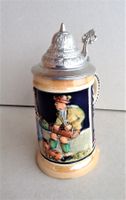Bierkrug, Bierhumpen mit Musikantenmotiv