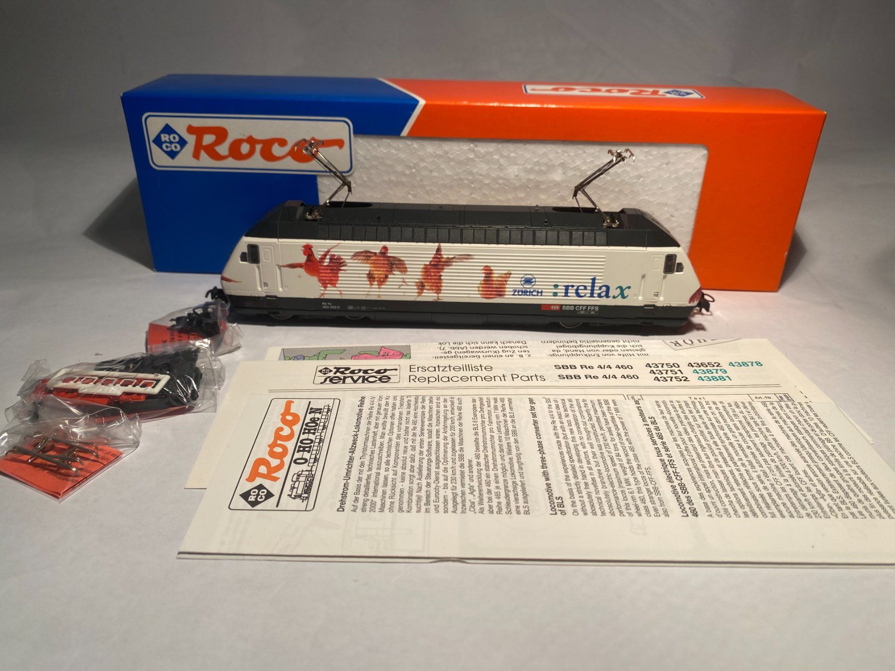 Roco Modellini di ferrovie: ROCO E-Lok SBB RE460 ZURICH, AC ANALOG – Usato da Buchrain venduto da Modellbahn11