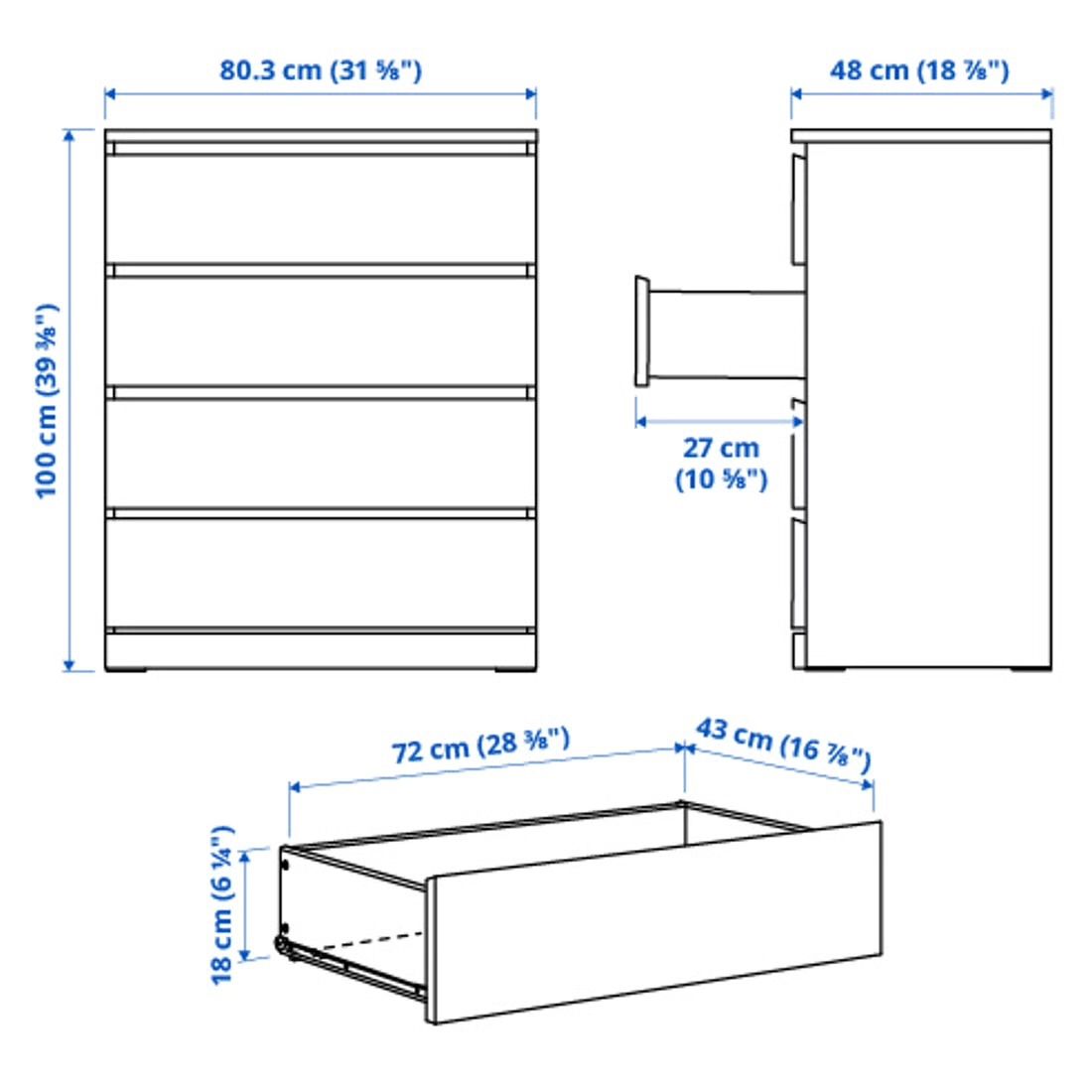 Ikea Cassettiere: IKEA MALM Kommode Weiss – Usato da Bern venduto da jae_dn5h 3