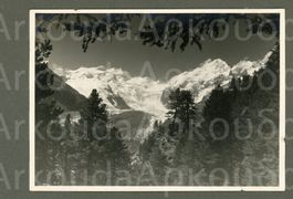 AK sw Pontresina GR Berninagruppe © Schär- Zogg ≈ 1935