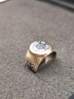 Art Deko 875er Silber Unisex Ring um 1930j Meisterpunze USSR