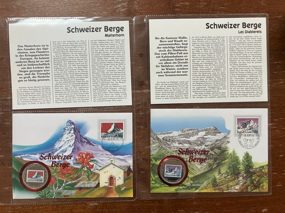 Tutti le monete: 9 Numisbriefe Schweizer Berge – Nuovo (secondo la descrizione) da Oberuzwil venduto da Paga77 4