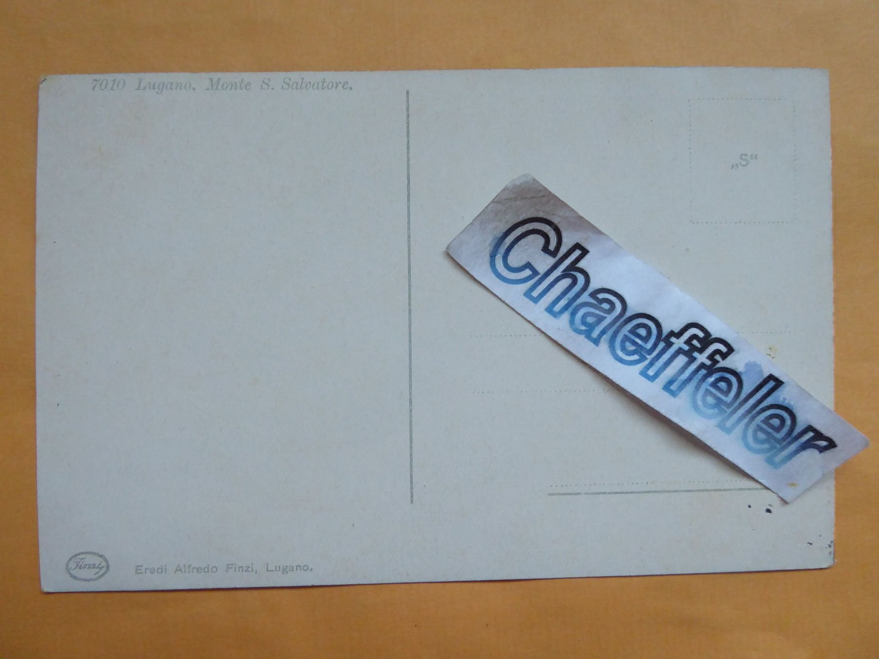 Cartoline postali: 7010  Lugano. Monte S. Salvatore – Usato da Zürich venduto da Chaeffeler 1