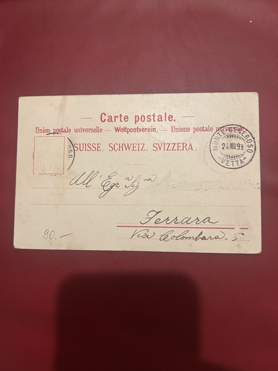 Cartoline postali: Monte Generoso 1899 – Usato da Breganzona venduto da Milesbo 1