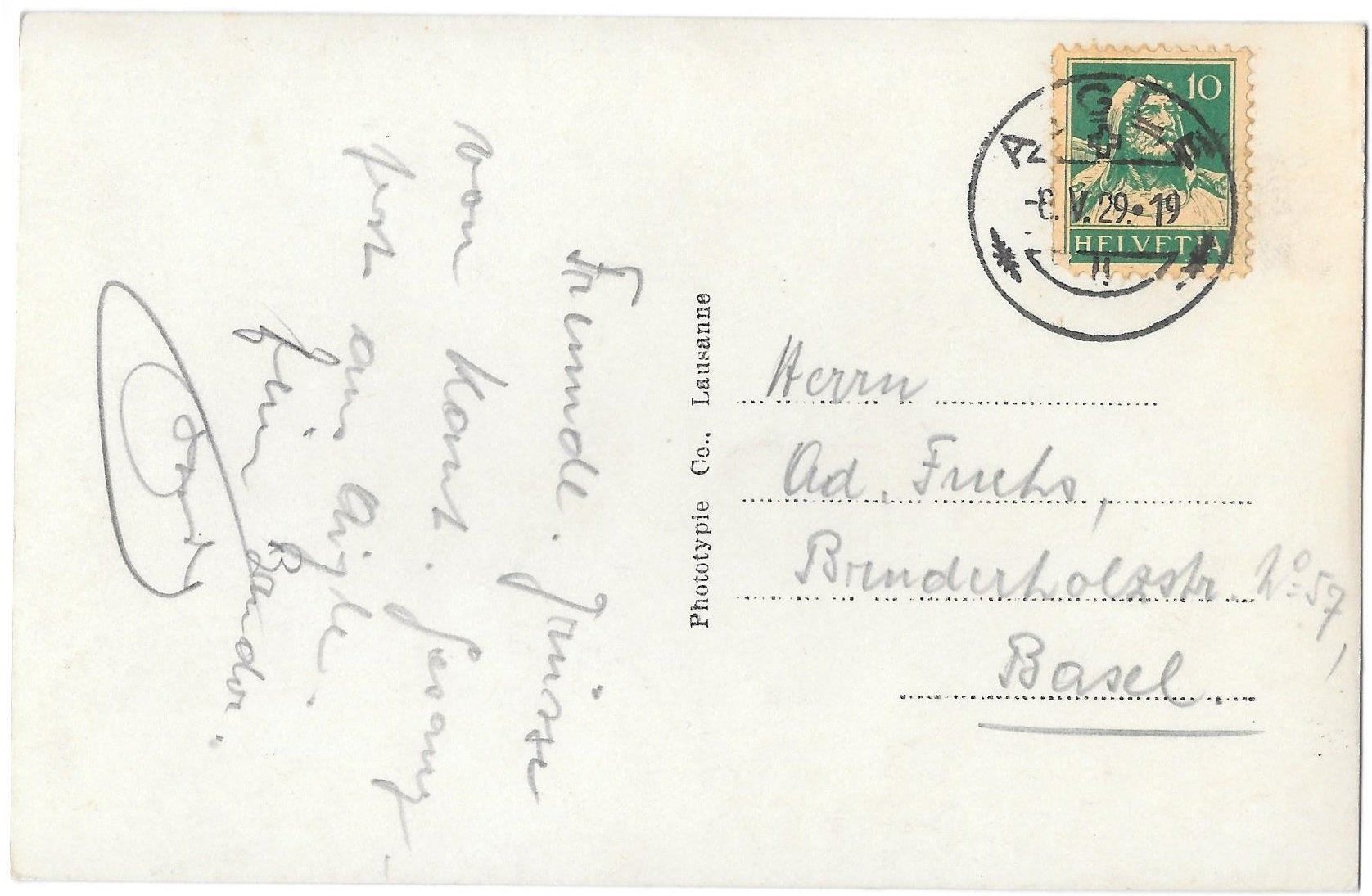 Ansichtskarten: Aigle Vue générale – Gebraucht aus Olten von clotaldi 1
