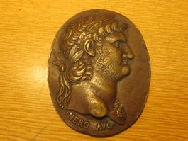 Grosse Kupfermedaille Kaiser Nero 90,5mm X 68mm. Selten.