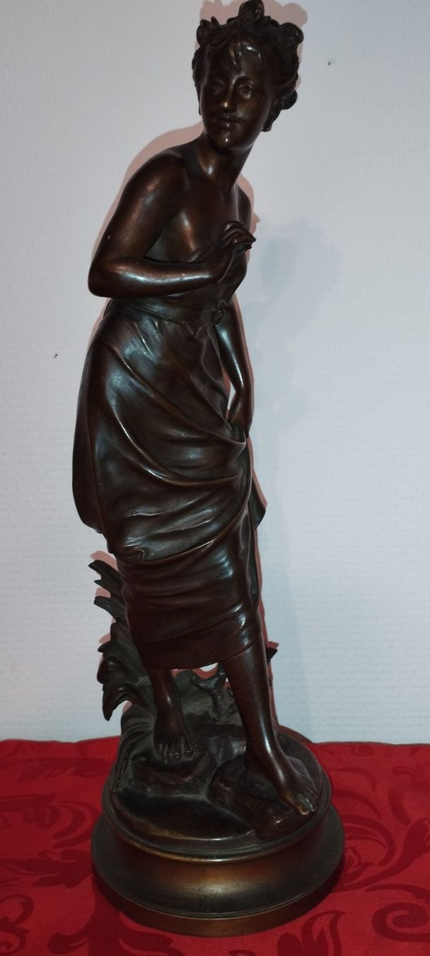 Skulpturen & Statuen: Antique sculpture en bronze signe . – Gebraucht aus Praz (Vully) von pikuluka1