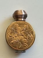 Parfümflakon rund mit Blumenmuster und Perlmutteinlage(S37)