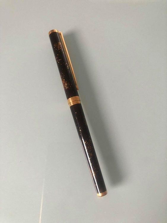 Lot De Stylos Dupont Vintage Laque De Chine - Finition Argent Et Or, Occasion De Collection