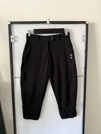 Germano Zama Capri Hose Schwarz Designer, Gr. XXS