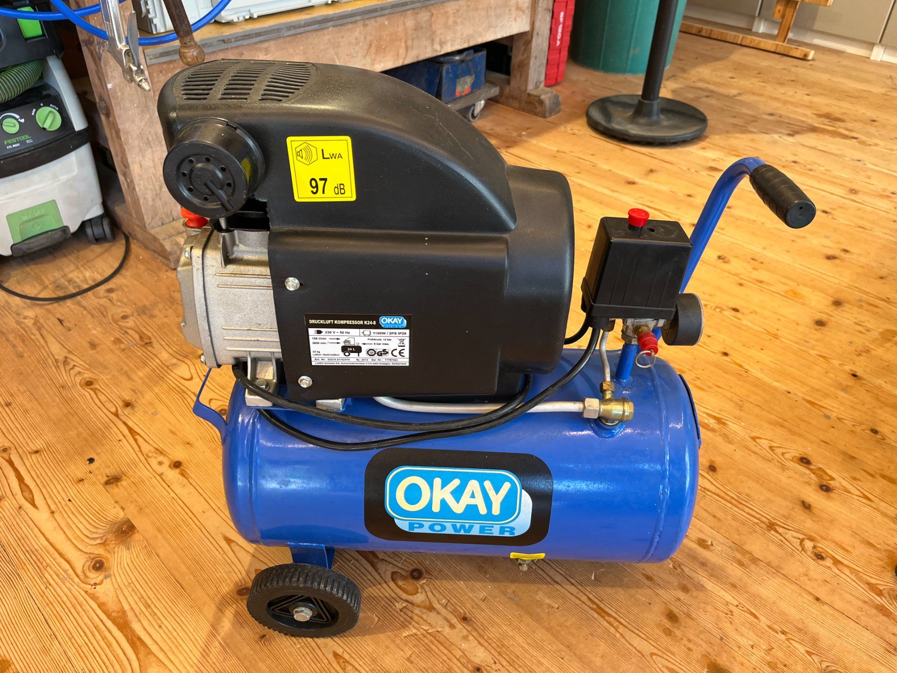 Compressori: Okay Power Kompressor 24L, top Zustand – Usato da Benken SG venduto da Netzton