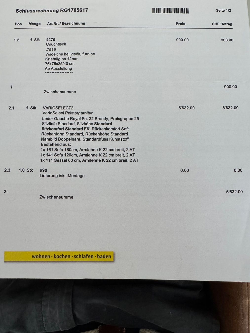 Divani: Leder Polstergarnitur 3 Teilig – Usato da Widnau venduto da Cosimo44 5