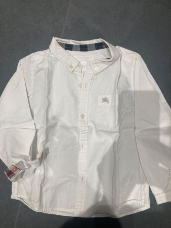 Weisses Burberry Hemd, Gr. 3j 98