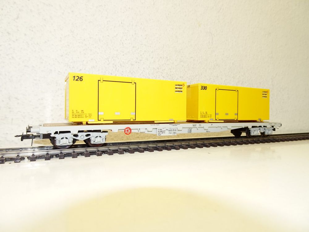 Hag HO AC : CFF wagon Sgs avec 3 container Cargotainer | Kaufen auf Ricardo
