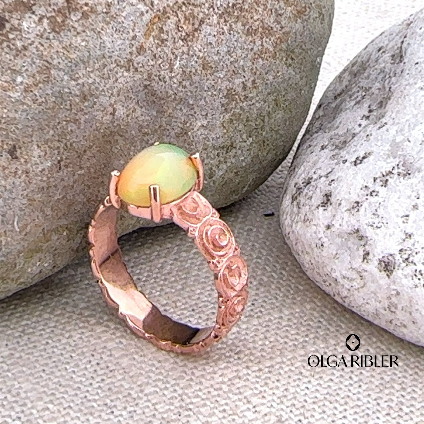 Olga Ribler Anelli: Unikate Silber Ring 925 mit Opale Grösse 56 – Nuovo (secondo la descrizione) da Luzern venduto da Schmuckoutlet