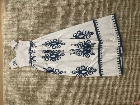 Kleid mit Blumenmuster und gerafftem Oberteil Gr M/L