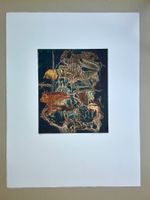Matias Balzer Radierung Aquatinta "Urzeit" aus dem Jahr 1986