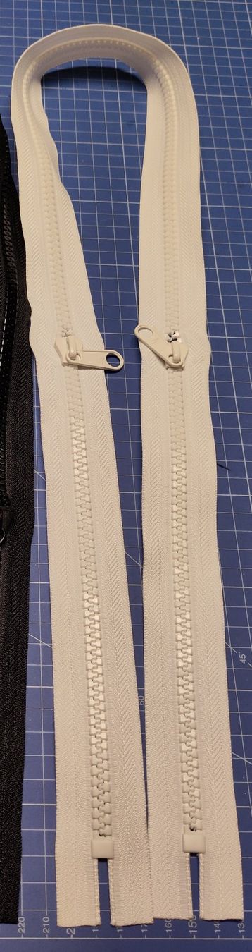 Dekobänder: Doppelreissverschluss weiss – Neu (gemäss Beschreibung) aus Meilen von Glaussonauten