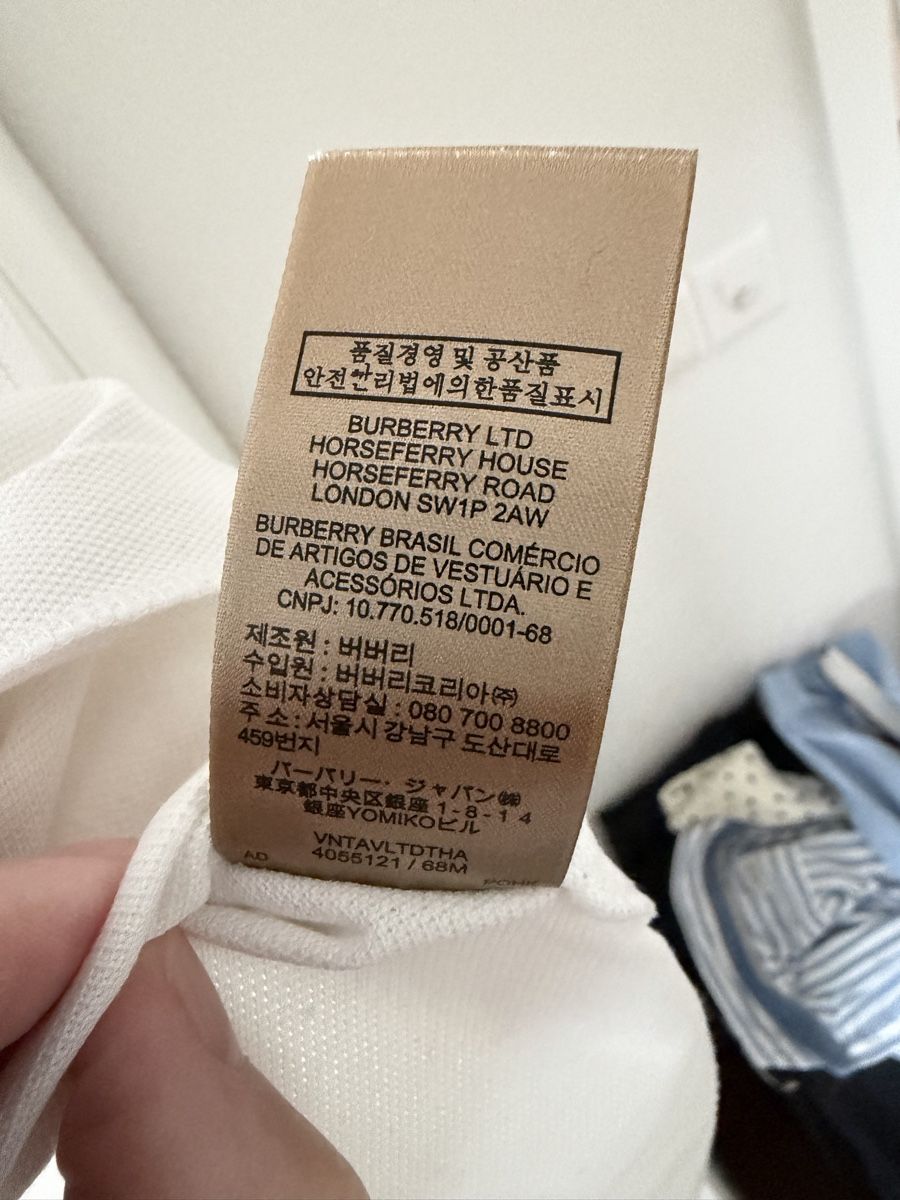 Burberry Magliette Polo: Polo Burberry blanc taille M homme – Usato da Villaz-St-Pierre venduto da pepe86 4
