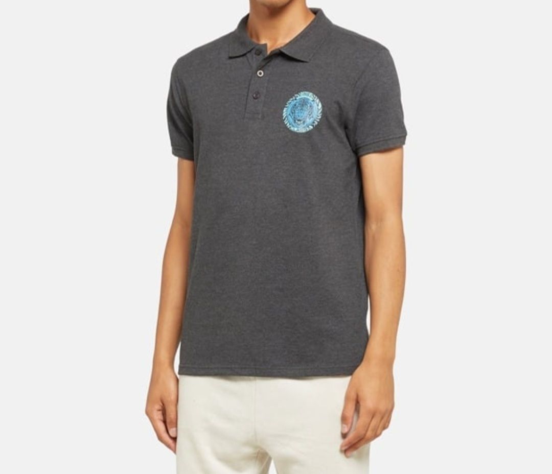 Roberto Cavalli Magliette Polo: grauer Cavalli Poloshirt – Usato da Meilen venduto da apollo40 1