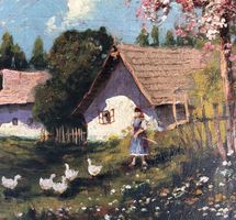 T. Fulep Gyula (XX) antikes Originalgemälde mit Stilleben