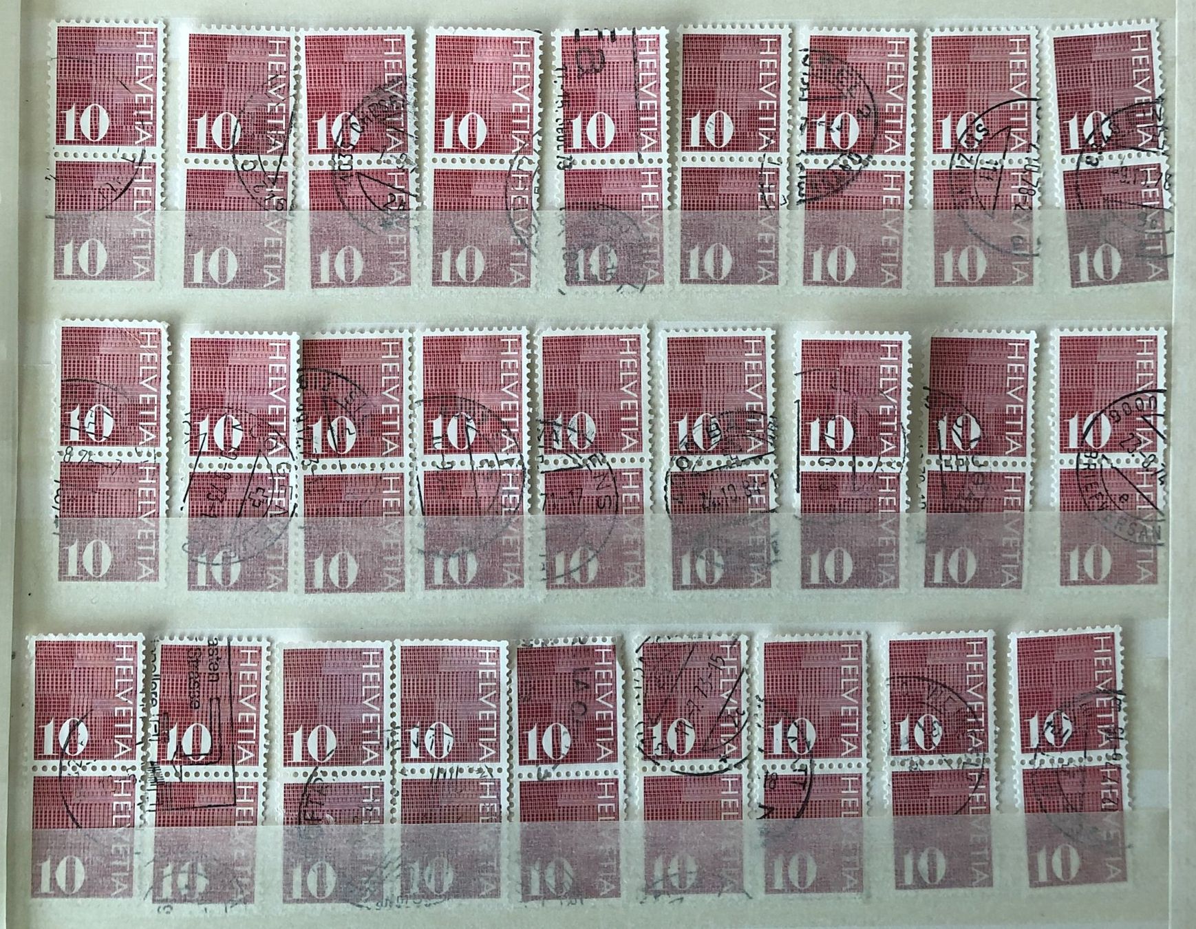 Alle Briefmarken: Nr.483 mit Stempel 90 Stück (2) – Gebraucht aus Aarau von Billa007 2