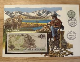 Banknoten Brief Neuseeland 1 Dollar