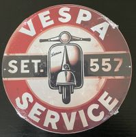Blechschild VESPA SERVICE Mitbringsel Geschenk Sammler Deko