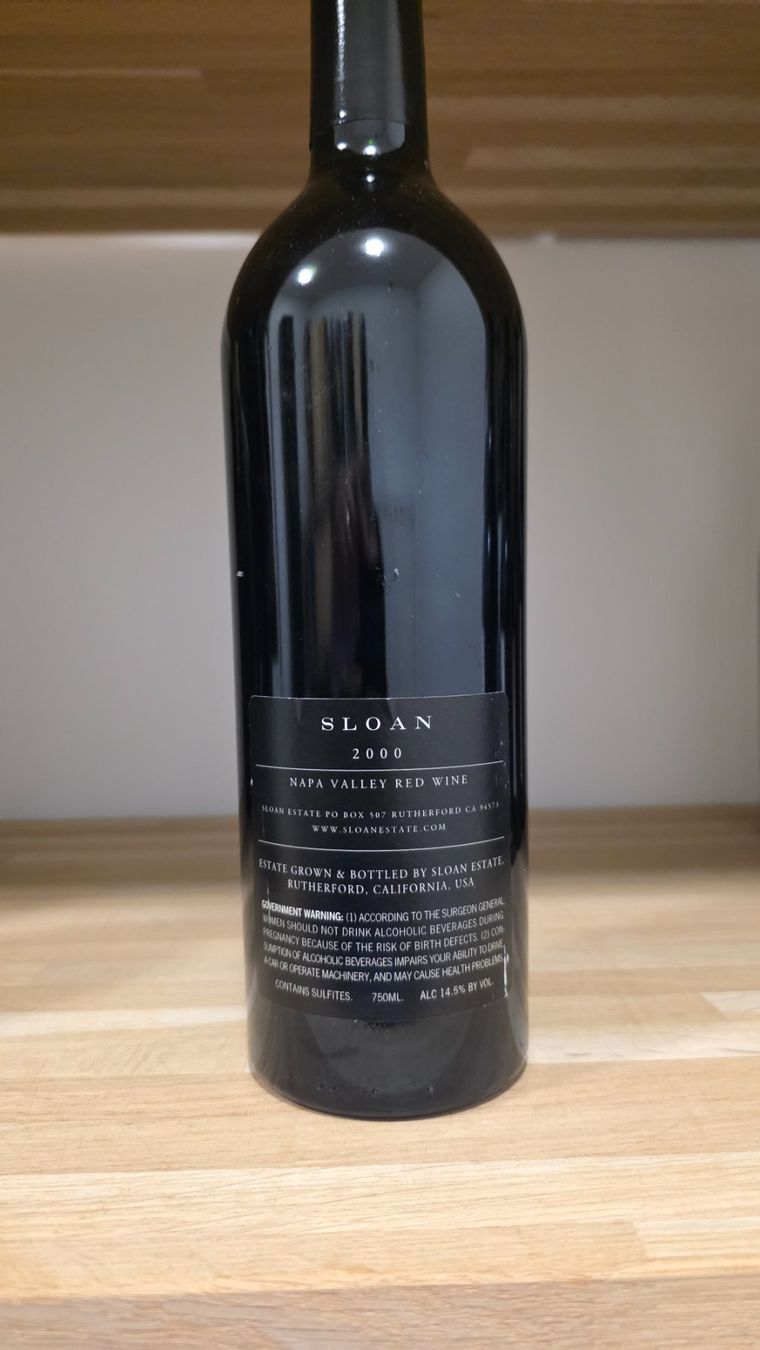 Vino: Sloan Estate 2000 - 75cl – Nuovo e nell'imballaggio originale da Steinmaur venduto da Mediascan