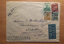 Luftpost Kobe Japan nach Winterthur