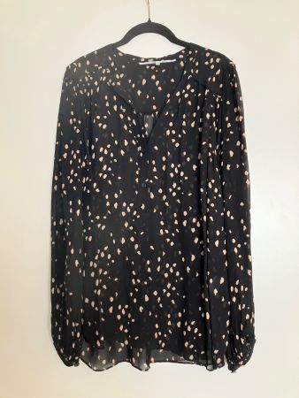 Damen Bluse SECOND FEMALE schwarz gemustert Groesse M