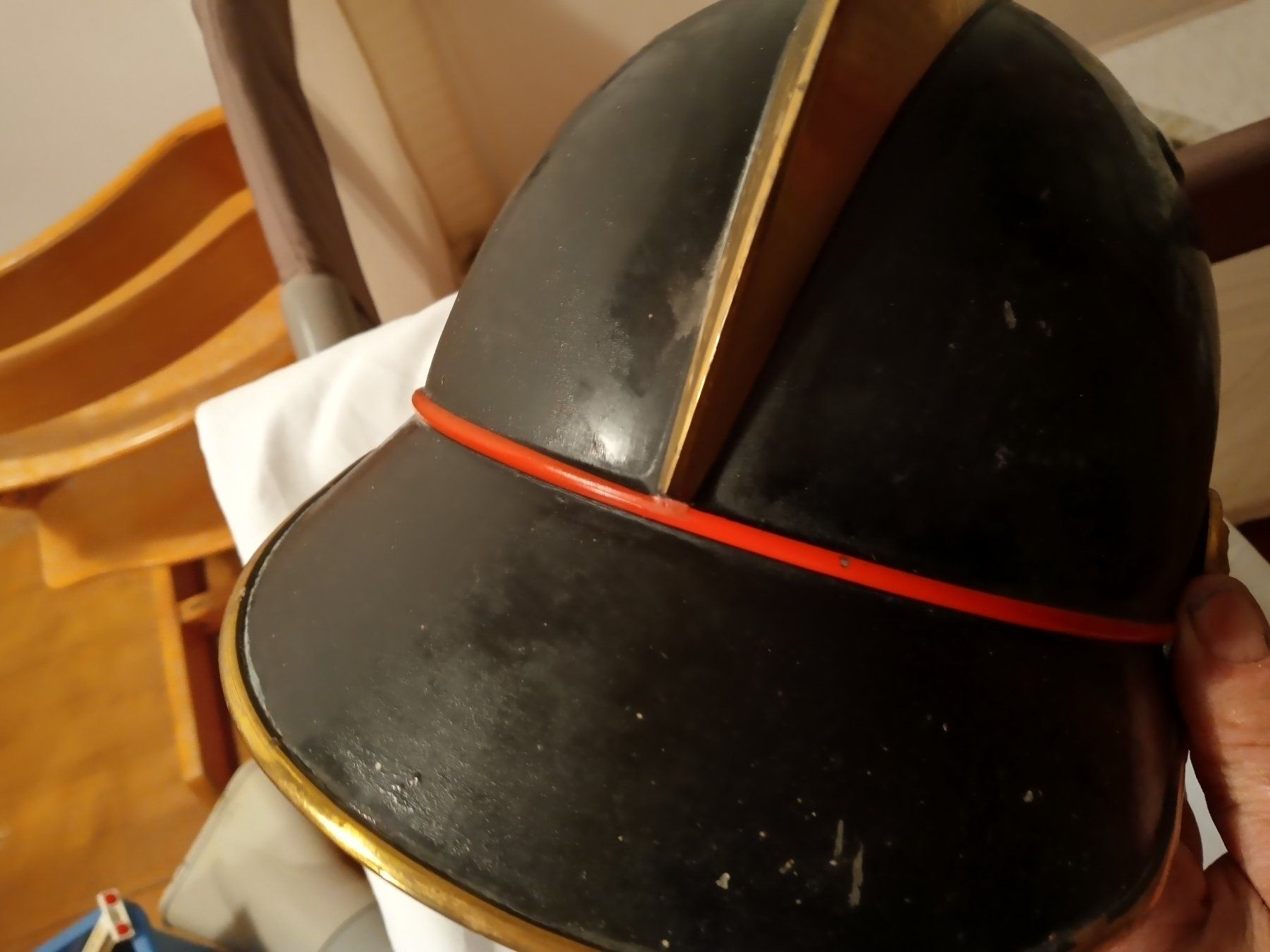 Feuerwehr: Feuerwehrhelm Schweiz  Metall – Gebraucht aus Prez-vers-Siviriez von Monija70 2