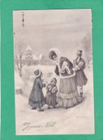 Kitsch Landschaft Familie Kinder Geschenke Joyeux Nöel 1913