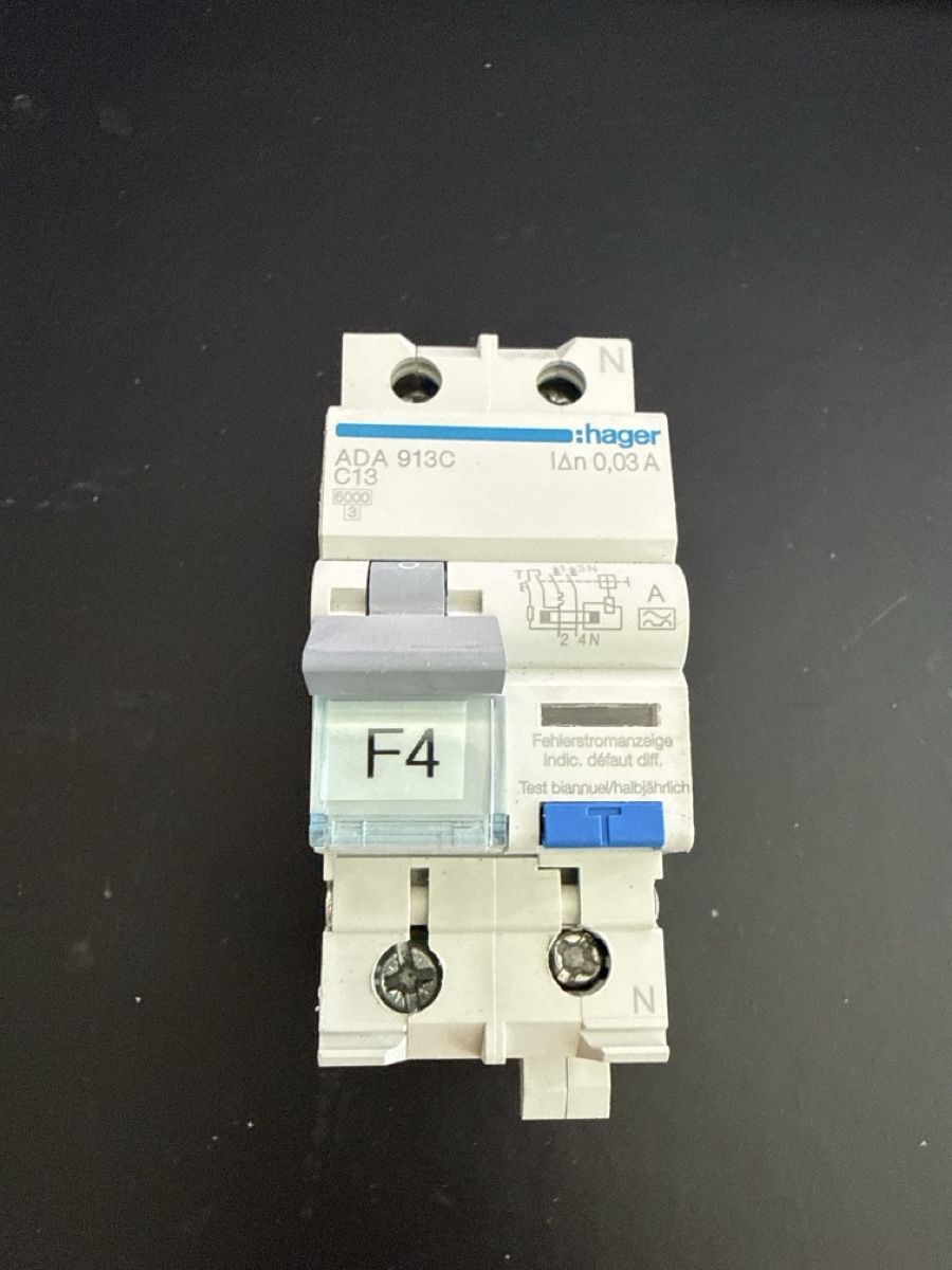 Hager Alimentazione elettrica: Hager Fehlerstromschutzschalter ADA 913C C13 0.03A neu – Usato da Frick venduto da Rockford