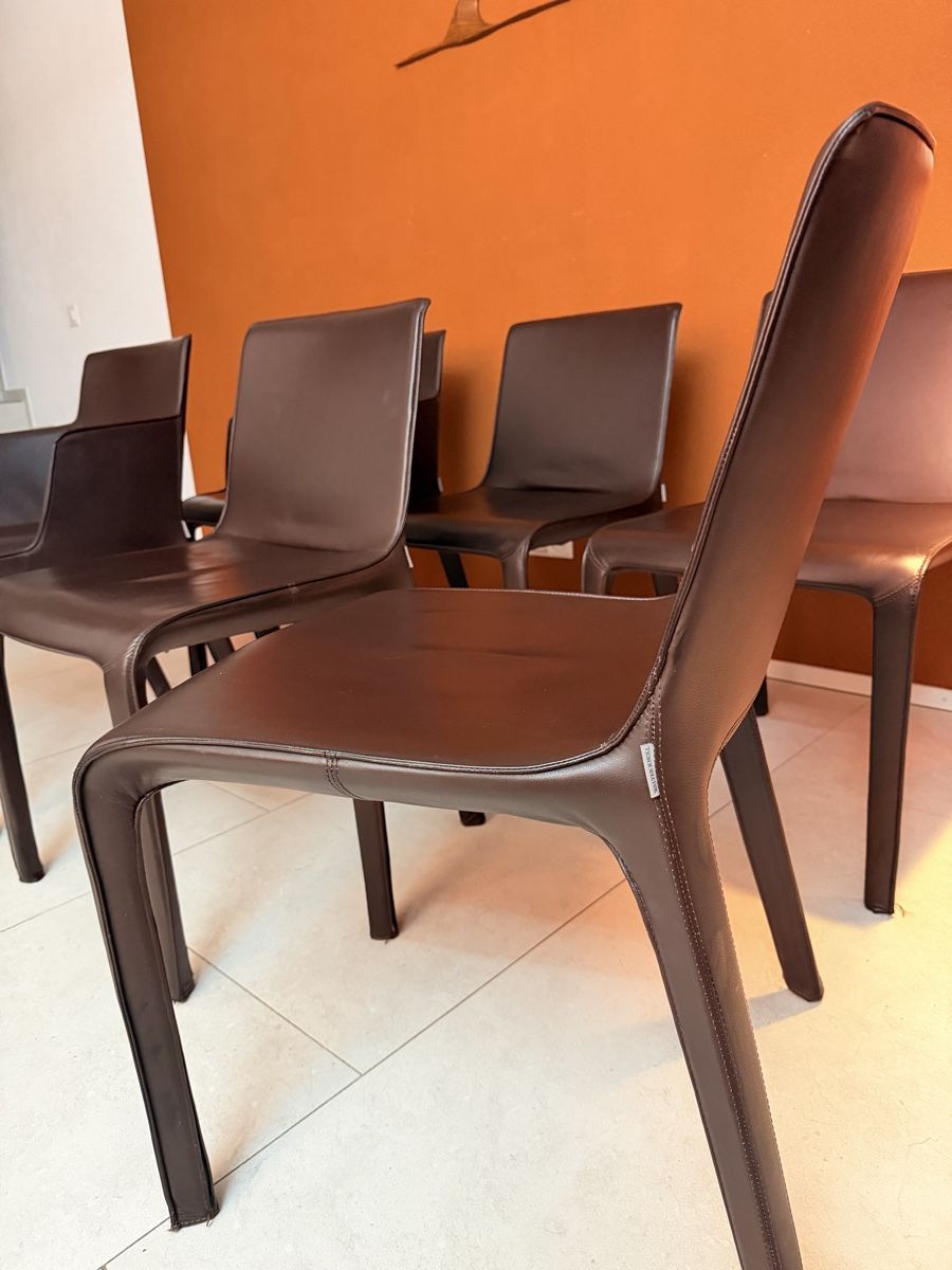 Knoll Stühle: Walter Knoll Gio Lederstuhl - 6er Set  – Gebraucht aus Grenchen von Nur_2540 6