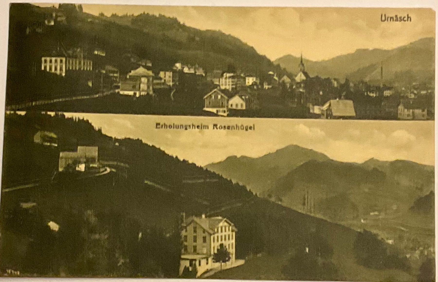 Cartoline postali: Urnäsch  2-Bild AK, 1920 – Usato da schlieren venduto da Retton