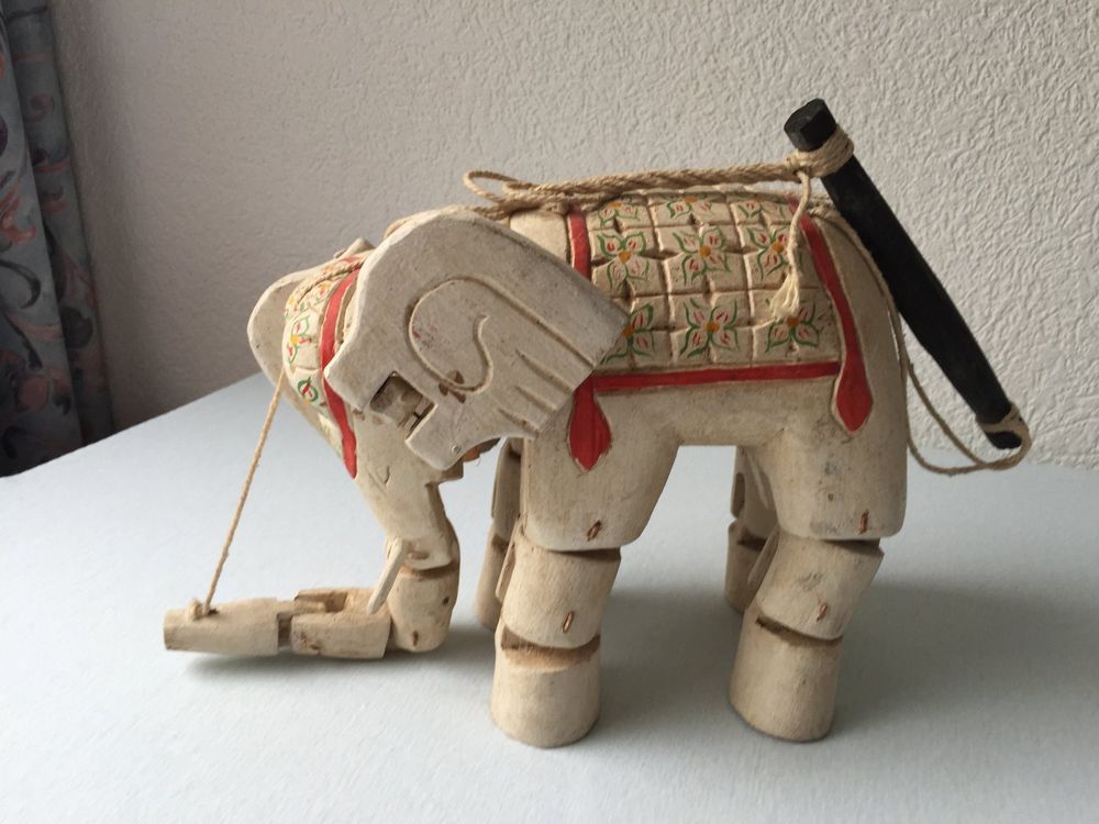 Figurines: Handgeschnitzter Holzelefant, Vintage Deko, Top Zustand – Neuf (Voir description) à Oberried am Brienzersee par Tanzcafe 1