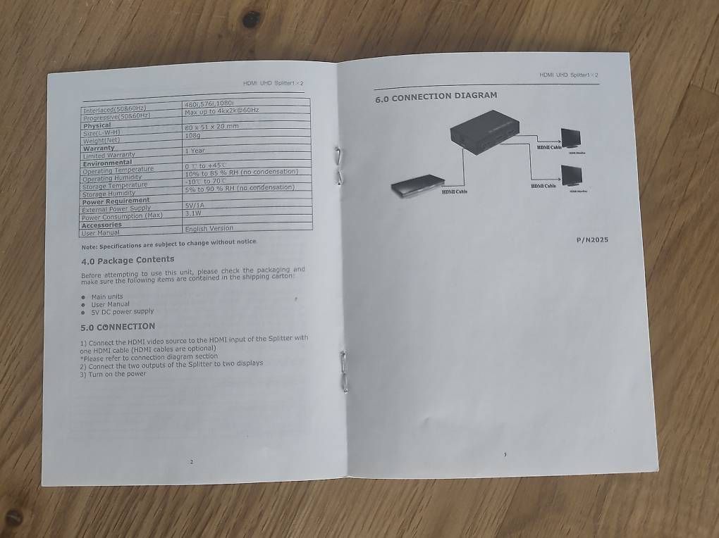 Adattatori: Blank 4K HDMI Splitter 2-fach, KVM – Nuovo (secondo la descrizione) da Fahrweid venduto da Bababo000 4