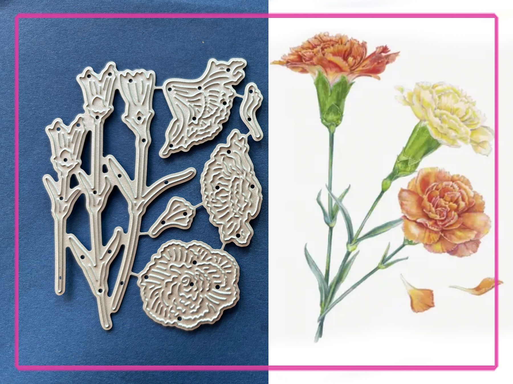 Schablonen: Tagetes Blume / Studentenblume - Stanzschablonen – Neu und originalverpackt aus Frenkendorf von jazzplatten