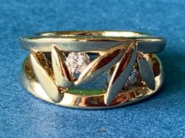 Ring vergoldet chaotic edel (51/16)